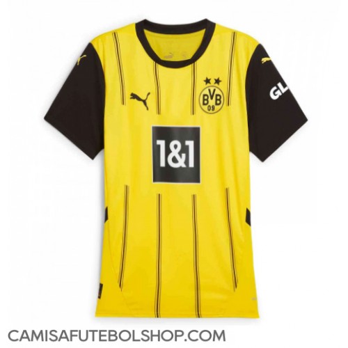 Camisa de time de futebol Borussia Dortmund Replicas 1º Equipamento Feminina 2024-25 Manga Curta